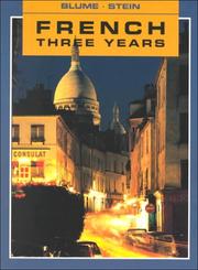 Cover of: French Three Years Workbook (R 588 W)