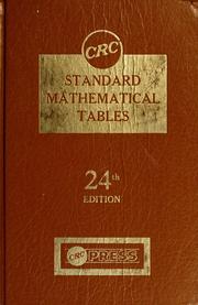 Cover of: CRC standard mathematical tables