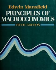 Cover of: Principles of macroeconomics by Edwin Mansfield