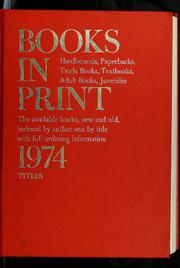 Cover of: Books in print: 1974 : 27th ed