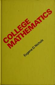 Cover of: College mathematics