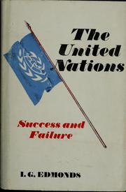 Cover of: The United Nations by I. G. Edmonds