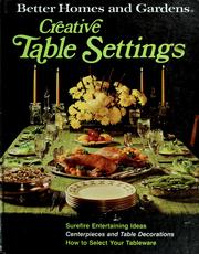 Cover of: Creative table settings. by 