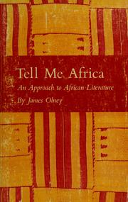 Cover of: Tell Me Africa  by James Olney
