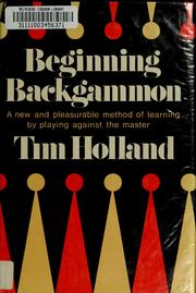 Cover of: Beginning backgammon. by Tim Holland