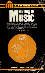 Cover of: History of music.