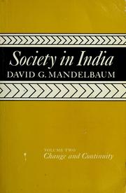Cover of: Society in India