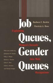Cover of: Job Queues, Gender Queues: Explaining Women's Inroads into Male Occupations (Women in the Political Economy Series)