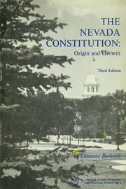 Cover of: The Nevada constitution: origin and growth. | Eleanore Bushnell