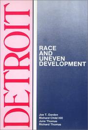 Cover of: Detroit: Race and Uneven Development (Comparative American Cities Series)