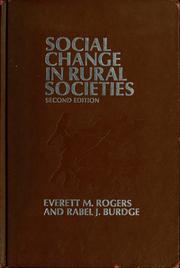 Cover of: Social change in rural societies