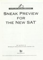 Cover of: Sneak preview for the new SAT