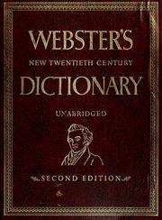 Cover of: Webster's new twentieth century dictionary of the English language, unabridged.