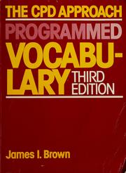 Cover of: Programmed vocabulary by James Isaac Brown