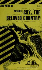 Cover of: Cry, the beloved country: notes