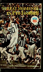 Cover of: Great moments in pro football.