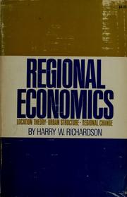 Cover of: Regional economics