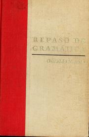 Cover of: Repaso de gramática by Osvaldo N. Soto