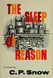 Cover of: The sleep of reason by C. P. Snow