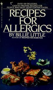 Cover of: Recipes for allergics by Billie Little