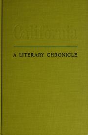 Cover of: California, a literary chronicle. by W. Storrs Lee
