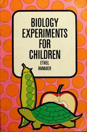 Cover of: Biology experiments for children