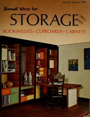 Cover of: Sunset ideas for storage: bookshelves, cupboards, cabinets