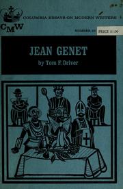 Cover of: Jean Genet by Tom Faw Driver