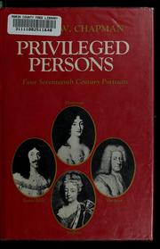 Privileged persons by Hester W. Chapman