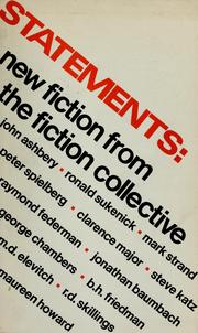 Cover of: Statements: new fiction from the Fiction Collective