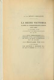 Cover of: La reine Victoria : pages choisies de sa correspondance 1837-1861 by Victoria Queen of Great Britain