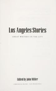Cover of: Los Angeles stories: great writers on the city