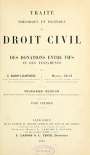 Cover of: Traité théorique et pratique de droit civil