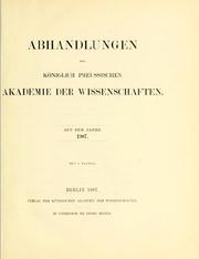 Abhandlungen der Königlich preussischen Akademie der Wissenschaften aus dem Jahre 1907 by Königlich Preussische Akademie der Wissenschaften zu Berlin
