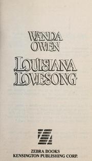 Cover of: Louisiana Lovesong by Wanda Owen