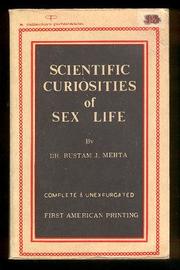 Cover of: Scientific Curiosities of Sex Life by Dr. Rustam J. Mehta