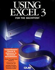 Cover of: Using Excel 3 for the Macintosh by Chris Van Buren