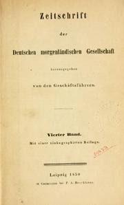 Cover of: Zeitschrift der Deutschen Morgenländischen Gesellschaft by Deutsche Morgenländische Gesellschaft