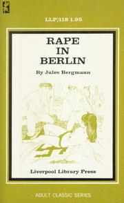 Cover of: Rape in Berlin | 