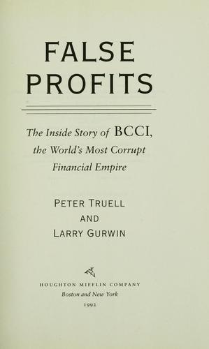 False profits by Peter Truell