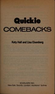 Cover of: Quickie Comebacks by Katy Hall, Lisa Eisenberg