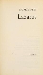 Cover of: Lazarus. by Morris West