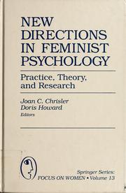 Cover of: New directions in feminist psychology by Joan C. Chrisler, Doris Howard, editors.