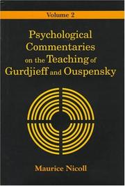 Cover of: Psychological Commentaries on the Teaching of Gurdjieff and Ouspensky, Vol. 2 (Psychological Commentaries on the Teaching of Gurdjieff & Ou)