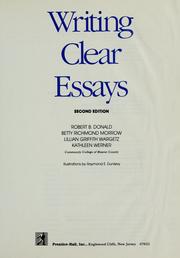 Cover of: Writing clear essays