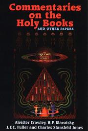 Cover of: Commentaries on the Holy Books and Other Papers: The Equinox