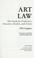 Cover of: Art law