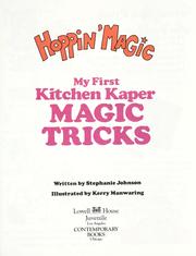 Cover of: My first kitchen kaper magic tricks (Hoppin' magic) by Stephanie Johnson