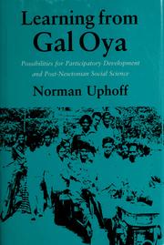 Cover of: Learning from Gal Oya by Norman Thomas Uphoff