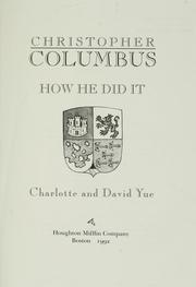 Cover of: Christopher Columbus--how he did it
